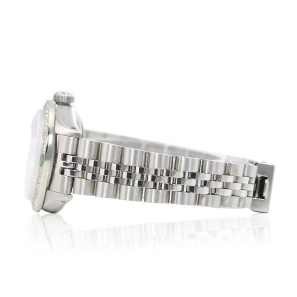 ROLEX DATEJUST LADIES WATCH FACTORY ROLEX SILVER DIAMOND DIAL JUBILEE BAND 69174 - Picture 5 of 6